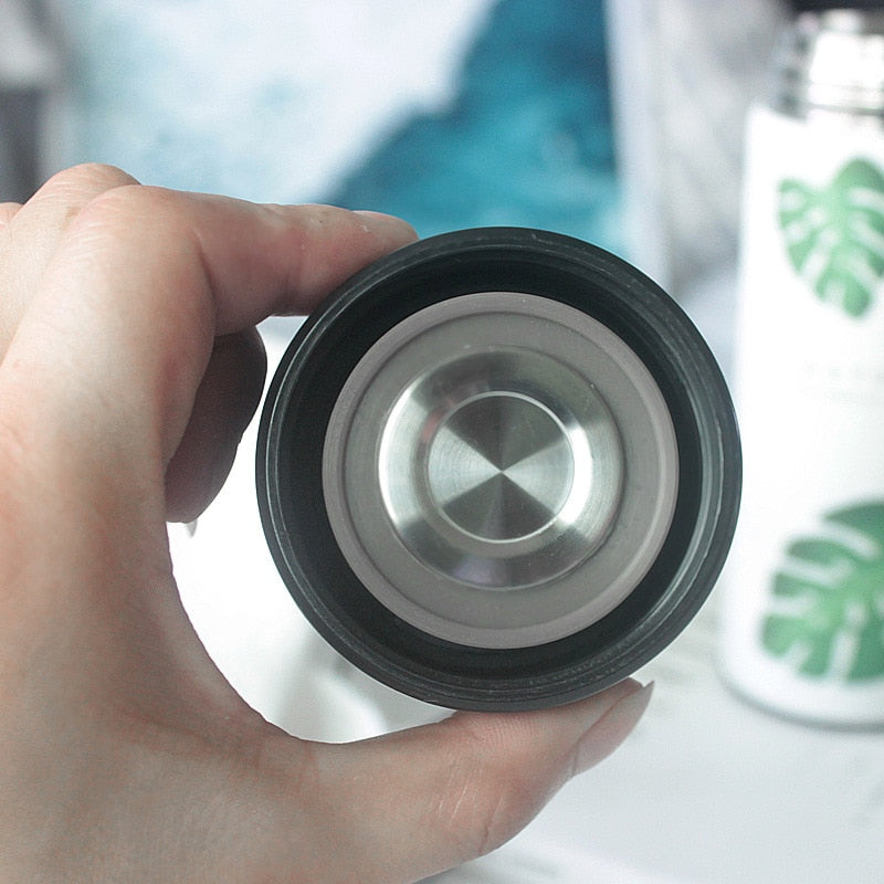 White Monstera Stainless Steel Thermal Water Bottle for Tea Coffee a Termos Tumbler Vacuum Flasks